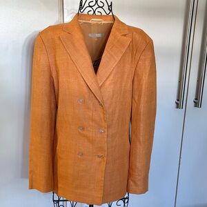 Luciano Barbera Women's Vibrant Orange Blazer